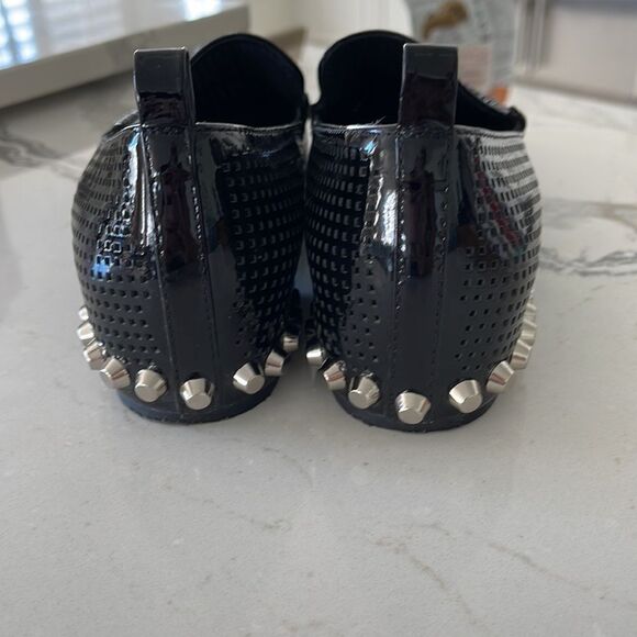 Jeffrey Campbell patent loafers within studded heel. - Picture 3 of 7